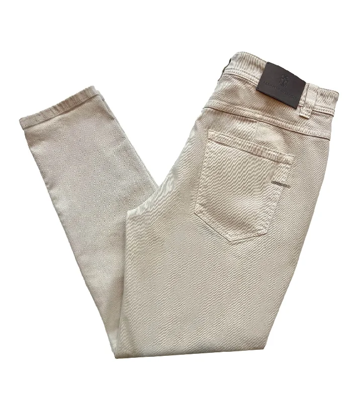 BRUNELLO CUCINELLI Straight Leg Cotton Denim Pant