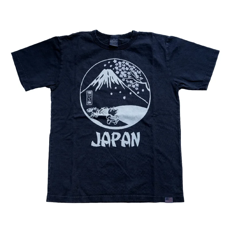 Studio D'Artisan "Japan" Indigo Logo Print Tee