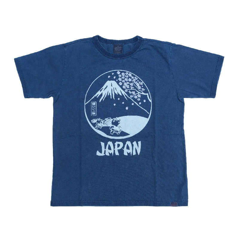 Studio D'Artisan "Japan" Light Indigo Logo Print Tee