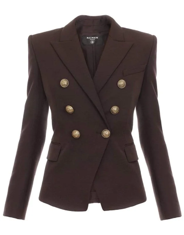 Six Button Grain De Poudre Jacket