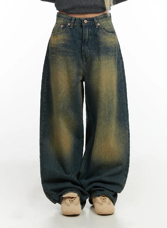 Georgia Vintage Wash Baggy Denim Jeans CO414