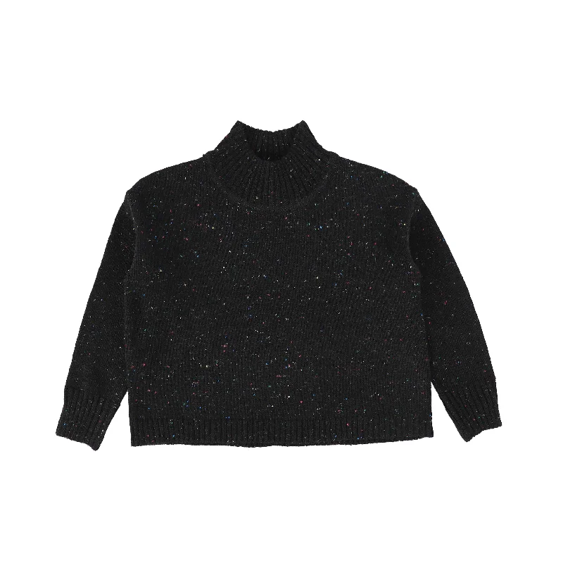 ONE CHILD BLACK SPECKLED SWEATER [Final Sale]