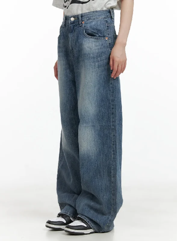 Washed Loose Fit Baggy Jeans CL402